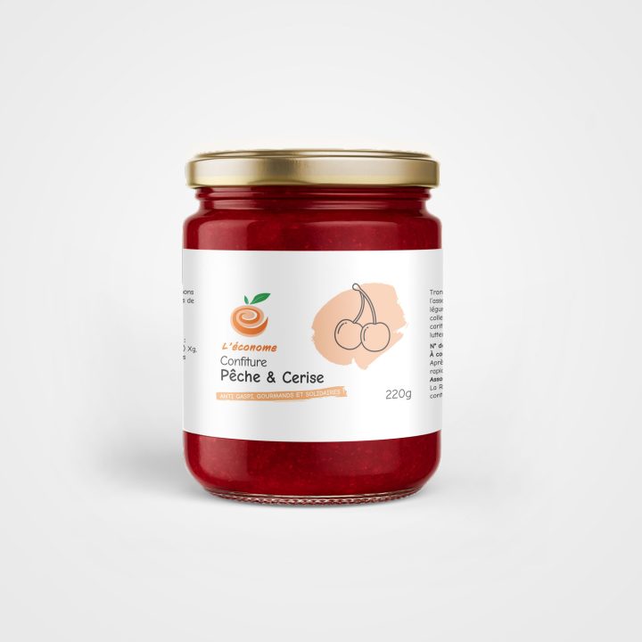 confiture pêche cerise